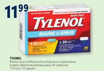 Familiprix TYLENOL Cold, Sinus or Cold and Sinus, selected products offer