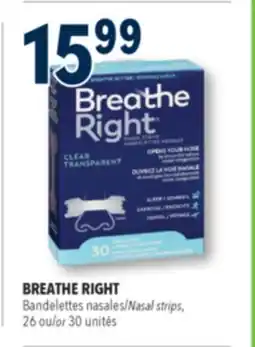 Familiprix Breathe Right nasal strips large clear 30un offer
