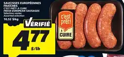 IGA FRESH EUROPEAN SAUSAGES offer