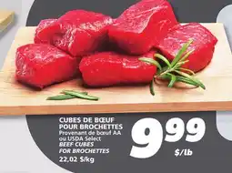 IGA BEEF CUBES FOR BROCHETTES offer