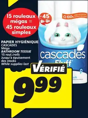 IGA CASCADES BATHROOM TISSUE offer