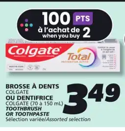 IGA COLGATE TOOTHPASTE offer