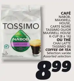 IGA TASSIMO COFFEE OR TEA offer