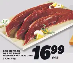 IGA FRESH MILK-FED VEAL LIVER offer