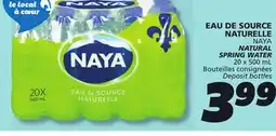 IGA NAYA NATURAL SPRING WATER offer