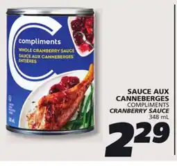 IGA COMPLIMENTS CRANBERRY SAUCE offer