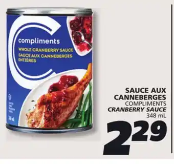 IGA COMPLIMENTS CRANBERRY SAUCE offer
