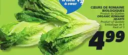 IGA ORGANIC ROMAINE HEARTS offer