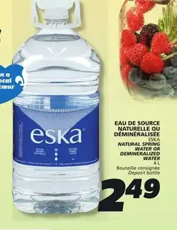 IGA ESKA NATURAL SPRING WATER offer