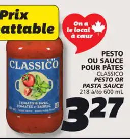 IGA CLASSICO PESTO OR PASTA SAUCE offer