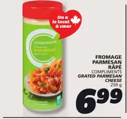 IGA COMPLIMENTS GRATED PARMESAN CHEESE offer