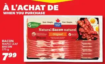 IGA MAPLE LEAF BACON offer