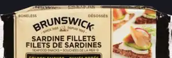 IGA BRUNSWICK SARDINE FILLETS, FLAVOURED, WHOLE OR SKIPJACK LIGHT TUNA OR SALMON SALAD offer
