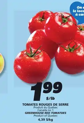 IGA GREENHOUSE RED TOMATOES offer