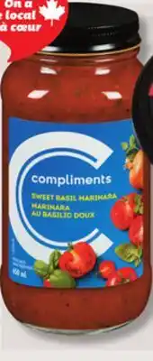 IGA COMPLIMENTS PASTA SAUCE offer