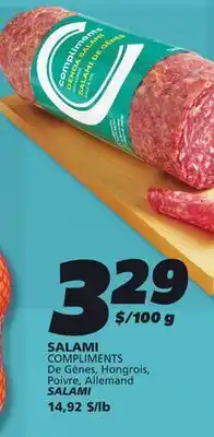 IGA COMPLIMENTS SALAMI offer