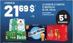 Metro LA CAISSE DE 12 CANETTES ET BOUTEILLES DE 330/355 ML offer