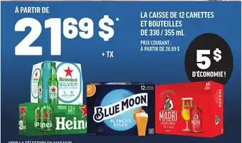 Metro LA CAISSE DE 12 CANETTES ET BOUTEILLES DE 330/355 ML offer