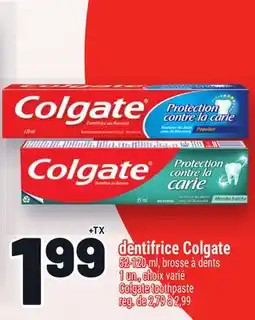Metro DENTIFRICE COLGATE | COLGATE TOOTHPASTE offer