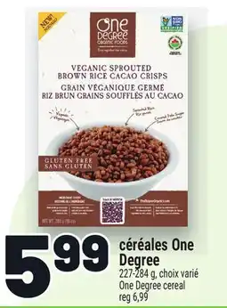 Metro CÉRÉALES ONE DEGREE | ONE DEGREE CEREAL offer