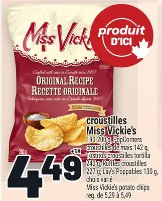 Metro CROUSTILLES MISS VICKIE'S | MISS VICKIE'S POTATO CHIPS offer