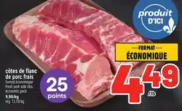 Metro CÔTES DE FLANC DE PORC FRAIS | FRESH PORK SIDE RIBS offer