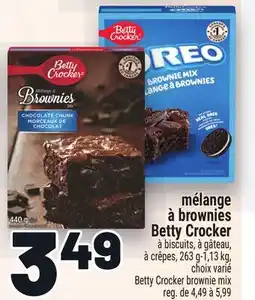 Metro MÉLANGE À BROWNIES BETTY CROCKER | BETTY CROCKER BROWNIE MIX offer