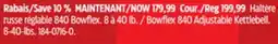 Canadian Tire Bowflex 840 Adjustable Kettlebell. 8-40-lbs offer