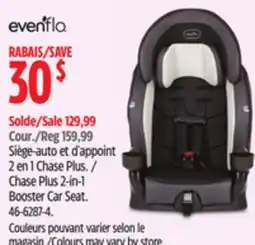 Canadian Tire Evenflo Chase Plus 2-in-1 Booster Car Seat offer