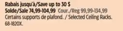 Canadian Tire Mastercraft Selected Ceiling Racks offer