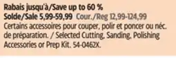 Canadian Tire Mastercraft Selected Cutting, Sanding, Polishing Accessories or Prep Kit offer
