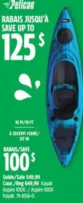 Canadian Tire Pelican Aspire 100X Kayak offer
