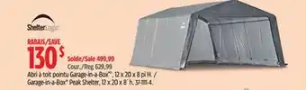 Canadian Tire ShelterLogic Garage-in-a-Box Peak Shelter offer