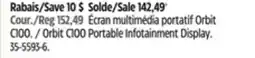 Canadian Tire myGEKOgear Orbit C100 Portable Infotainment Display offer