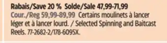 Canadian Tire Abu Garcia Selected Spinning and Baitcast Reels offer
