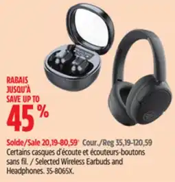 Canadian Tire Selected Wireless Earbuds and Headphones offer