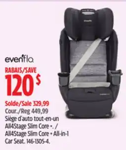 Canadian Tire Evenflo All4Stage Slim Core + All-in-1 Car Seat offer