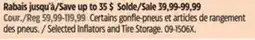 Canadian Tire Selected Inflators and Tire Storage offer
