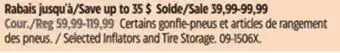 Canadian Tire Selected Inflators and Tire Storage offer