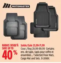 Canadian Tire MOTOMASTER Selected Floor Mats offer
