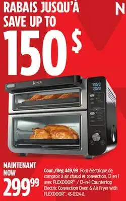 Canadian Tire Ninja 12-in-1 Countertop Electric Convection Oven & Air Fryer with FLEXDOOR offer
