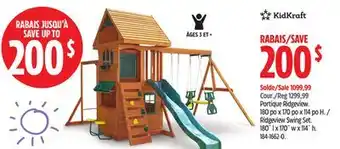 Canadian Tire KidKraft Ridgeview Swing Set offer