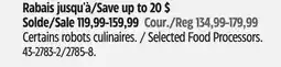 Canadian Tire KitchenAid Selected Food Processors offer