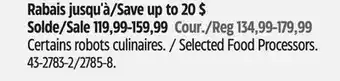 Canadian Tire KitchenAid Selected Food Processors offer