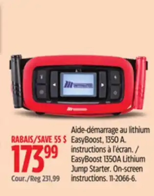 Canadian Tire MotoMaster EasyBoost 1350A Lithium Jump Starter offer