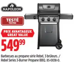 Canadian Tire Napoleon Rebel Series 3-Burner Propane BBQ offer
