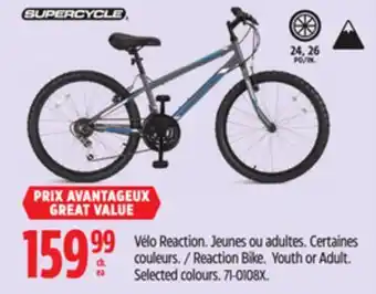 Canadian Tire Supercycle Reaction Bike Youth or Adult offer