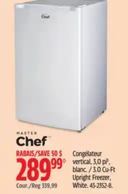 Canadian Tire Master Chef 3.0 Cu-Ft Upright Freezer offer