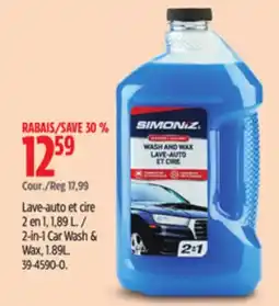 Canadian Tire SIMONIZ 2-in-1 Car Wash & Wax offer