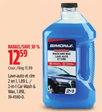 Canadian Tire SIMONIZ 2-in-1 Car Wash & Wax offer